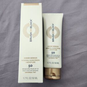Brush On Block Sheer Genius Tinted Mineral Sunscreen SPF 50 1.7 fl oz New in Box